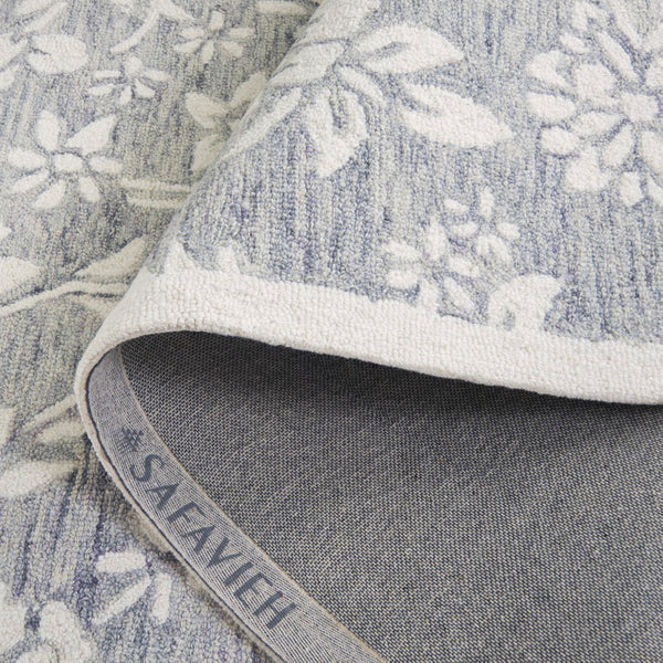 Safavieh Jardin Hand-tufted Grey And Ivory Floral Area Rug - Luxurious Softness And Timeless Elegance For Your Home Grey ,Ivory 80% Wool,20% Cotton Jar758f-4