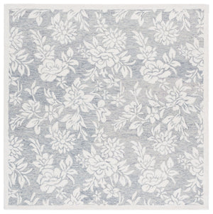 Safavieh Jardin Luxurious Hand-tufted Floral Runner Rug In Elegant Grey Hues - Comfort & Style Combined Grey ,Ivory 80% Wool,20% Cotton Jar758f-6sq