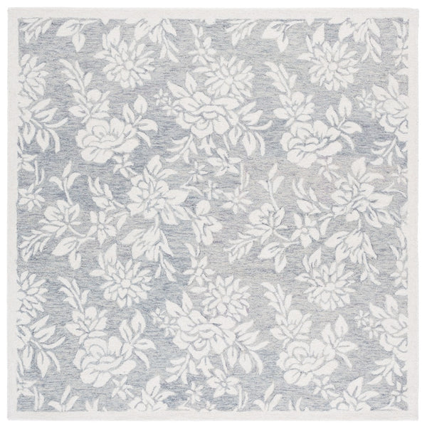 Safavieh Jardin Hand-tufted Grey And Ivory Floral Area Rug - Luxurious Softness And Timeless Elegance For Your Home Grey ,Ivory 80% Wool,20% Cotton Jar758f-4