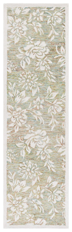 Safavieh Jardin Hand-tufted Grey And Ivory Floral Area Rug - Luxurious Softness And Timeless Elegance For Your Home Green ,Ivory 80% Wool,20% Cotton Jar758y-4