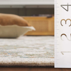 Safavieh Jardin Luxurious Hand-tufted Floral Runner Rug In Elegant Grey Hues - Comfort & Style Combined Green ,Ivory 80% Wool,20% Cotton Jar758y-5