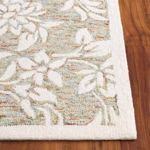 Safavieh Jardin Hand-tufted Grey And Ivory Floral Area Rug - Luxurious Softness And Timeless Elegance For Your Home Green ,Ivory 80% Wool,20% Cotton Jar758y-4