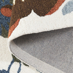 Safavieh Jardin Hand-Tufted Wool-Cotton Area Rug In Ivory & Green With Traditional Floral Motif, Low Pile 4'-0" x 6'-0" JAR760A-4