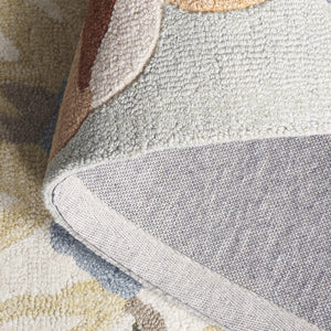 Safavieh Jardin Hand-Tufted Sage Blue Floral Area Rug — Wool-Cotton Blend, Low 1/4" Pile, Durable Elegance 6'-0" x 6'-0" JAR761W-6SQ