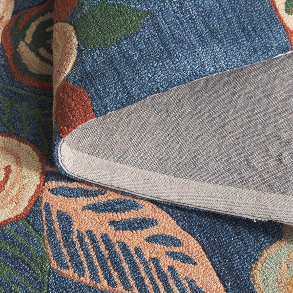 Safavieh Jardin Hand-Tufted Wool-Cotton Rug With Blue & Pink Floral Motif — Durable, Plush, Artisan-Made 5'-0" x 8'-0" JAR762M-5