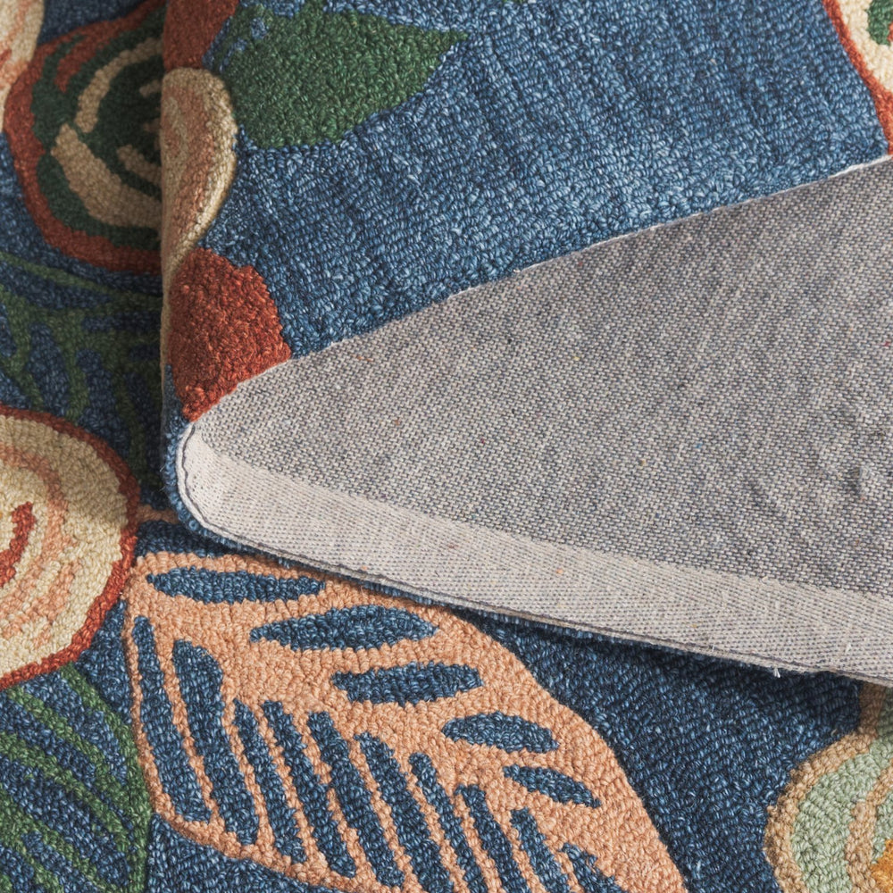 Safavieh Jardin Hand-Tufted Floral Area Rug In Blue And Pink — Wool-Cotton Blend, Low-Profile Plush Elegance 4'-0" x 6'-0" JAR762M-4