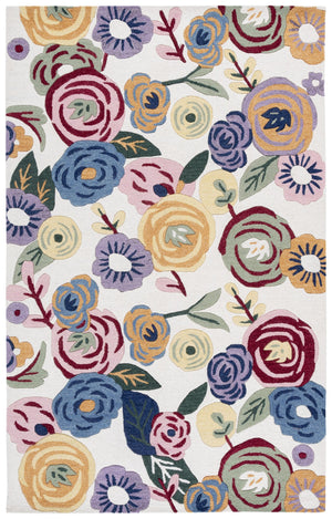 Safavieh Jardin Hand-Tufted Ivory Pink Runner Rug — Wool-Cotton Blend, Low Pile Hallway Accent, Durable Elegance 2'-3" x 8'-0" JAR764A-28