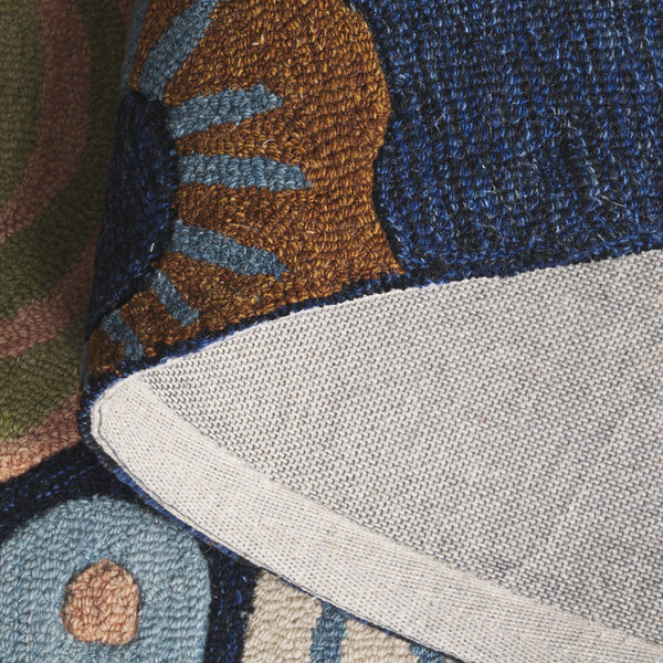 Safavieh Jardin Hand-Tufted Wool-Cotton Area Rug In Navy & Light Blue — Low-Profile Floral Elegance For Home 4'-0" x 6'-0" JAR764N-4