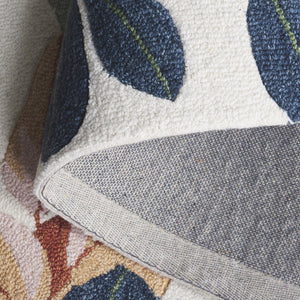 Safavieh Jardin Hand-Tufted Ivory And Blue Floral Rug — Wool-Cotton Blend, Subtle Modern Texture For Living Spaces 4'-0" x 6'-0" JAR768A-4