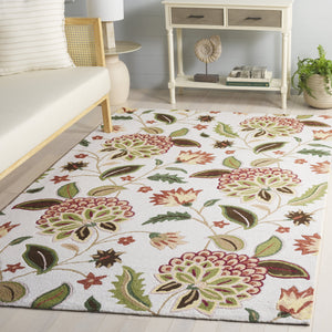 Safavieh Jardin Hand-Tufted Ivory Green Floral Rug — Wool-Cotton Blend, Low-Profile 8X10 Area Accent 9'-0" x 12'-0" JAR769A-9