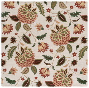 Safavieh Jardin Hand-Tufted Ivory Green Floral Rug — Wool-Cotton Blend, Low-Profile 8X10 Area Accent 9'-0" x 12'-0" JAR769A-9