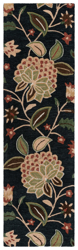 Safavieh Jardin Hand-Tufted Round Rug In Soothing Blue And Light Green Floral — Wool-Cotton, Low Pile Elegance 6'-0" x 6'-0" JAR769M-6R