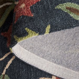 Safavieh Jardin Hand-Tufted Floral Area Rug In Calming Blue & Light Green, Wool-Cotton Blend, Low Pile 4'-0" x 6'-0" JAR769M-4