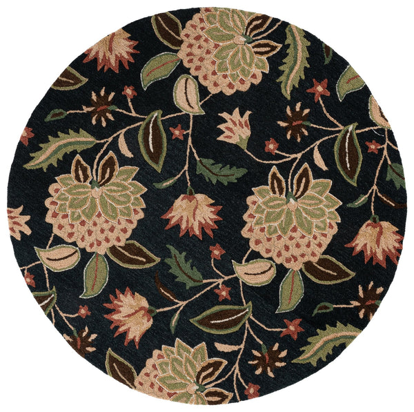 Safavieh Jardin Floral Area Rug In Soothing Blue & Light Green — Hand-Tufted Wool-Cotton Blend, Low Pile Elegance 5'-0" x 8'-0" JAR769M-5
