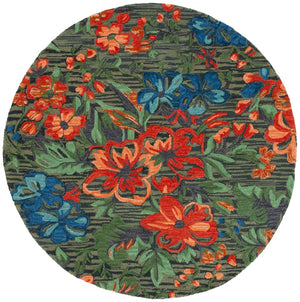 Safavieh Jardin 850m Blue Orange Blue ,Orange 80% Wool 10% Cotton Jar850m-6r