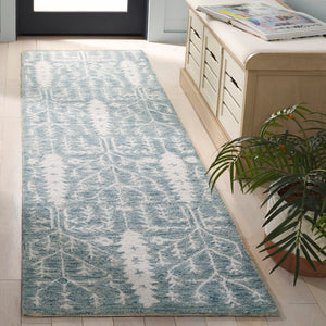 Safavieh Jardin Elegant Hand-tufted Area Rug With Botanical Design For Timeless Home Decor And Comfort Blue ,Ivory 80% Wool 10% Cotton Jar852m-3