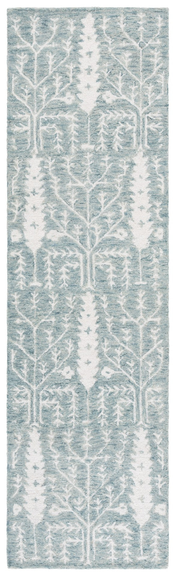 Safavieh Jardin Elegant Hand-tufted Area Rug With Botanical Design For Timeless Home Decor And Comfort Blue ,Ivory 80% Wool 10% Cotton Jar852m-3