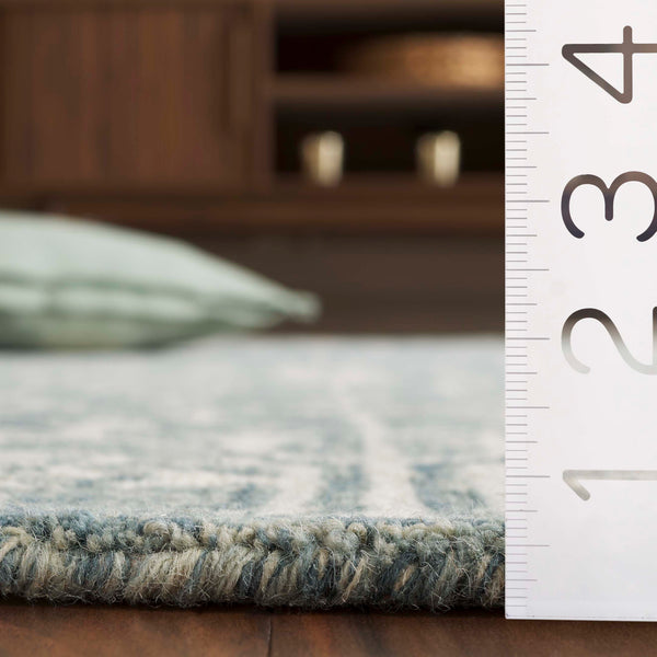 Safavieh Jardin Hand-tufted Runner Rug - Elegant Forestry Design For Timeless Luxury In Your Home Decor Blue ,Ivory 80% Wool 10% Cotton Jar852m-5