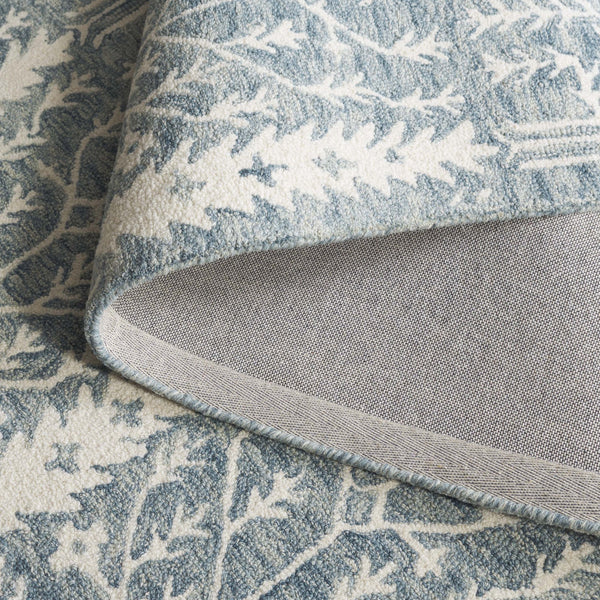 Safavieh Jardin Hand-tufted Runner Rug - Elegant Forestry Design For Timeless Luxury In Your Home Decor Blue ,Ivory 80% Wool 10% Cotton Jar852m-5