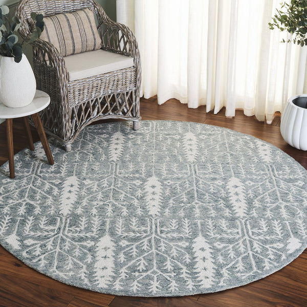 Safavieh Jardin Hand-tufted Runner Rug - Elegant Forestry Design For Timeless Luxury In Your Home Decor Blue ,Ivory 80% Wool 10% Cotton Jar852m-6r
