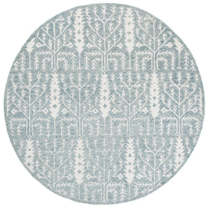 Safavieh Jardin Hand-tufted Runner Rug - Elegant Forestry Design For Timeless Luxury In Your Home Decor Blue ,Ivory 80% Wool 10% Cotton Jar852m-6r