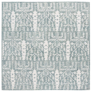 Safavieh Jardin Hand-tufted Runner Rug - Elegant Forestry Design For Timeless Luxury In Your Home Decor Blue ,Ivory 80% Wool 10% Cotton Jar852m-6sq