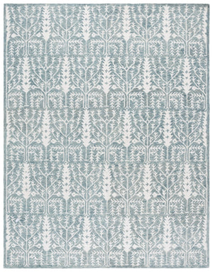 Safavieh Jardin Elegant Hand-tufted Area Rug With Botanical Design For Timeless Home Decor And Comfort Blue ,Ivory 80% Wool 10% Cotton Jar852m-3