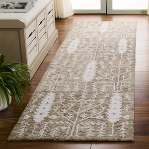 Safavieh Jardin Hand-tufted Runner Rug - Elegant Forestry Design For Timeless Luxury In Your Home Decor Light Brown ,Ivory 80% Wool 10% Cotton Jar852t-28