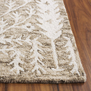 Safavieh Jardin Hand-tufted Runner Rug - Elegant Forestry Design For Timeless Luxury In Your Home Decor Light Brown ,Ivory 80% Wool 10% Cotton Jar852t-5