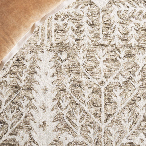 Safavieh Jardin Hand-tufted Runner Rug - Elegant Forestry Design For Timeless Luxury In Your Home Decor Light Brown ,Ivory 80% Wool 10% Cotton Jar852t-5