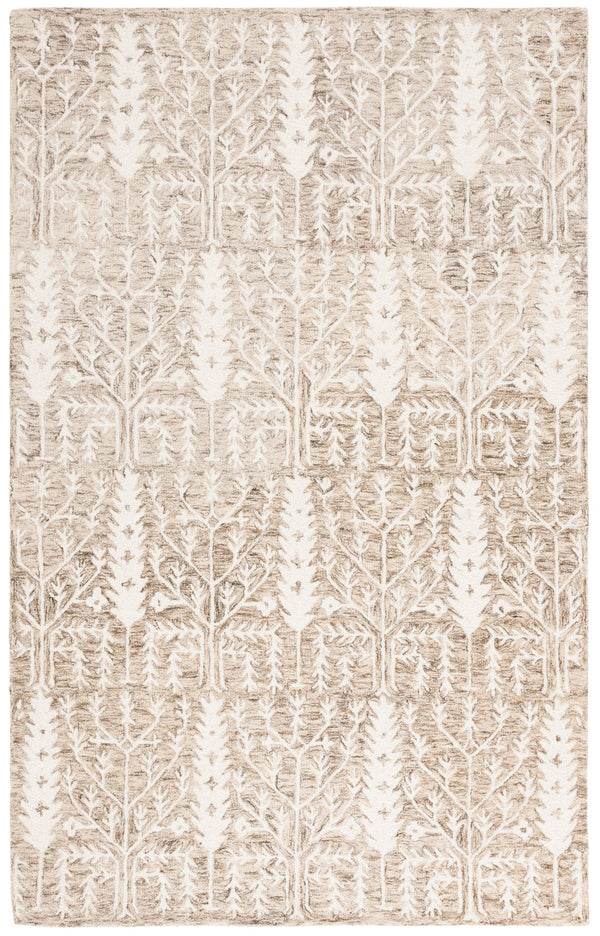 Safavieh Jardin Hand-tufted Runner Rug - Elegant Forestry Design For Timeless Luxury In Your Home Decor Light Brown ,Ivory 80% Wool 10% Cotton Jar852t-5