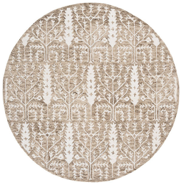 Safavieh Jardin Hand-tufted Runner Rug - Elegant Forestry Design For Timeless Luxury In Your Home Decor Light Brown ,Ivory 80% Wool 10% Cotton Jar852t-6r