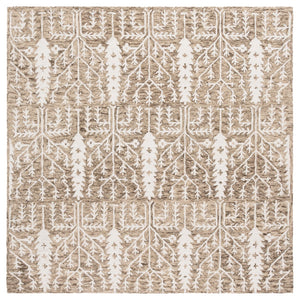 Safavieh Jardin Elegant Hand-tufted Area Rug With Botanical Design For Timeless Home Decor And Comfort Light Brown ,Ivory 80% Wool 10% Cotton Jar852t-9