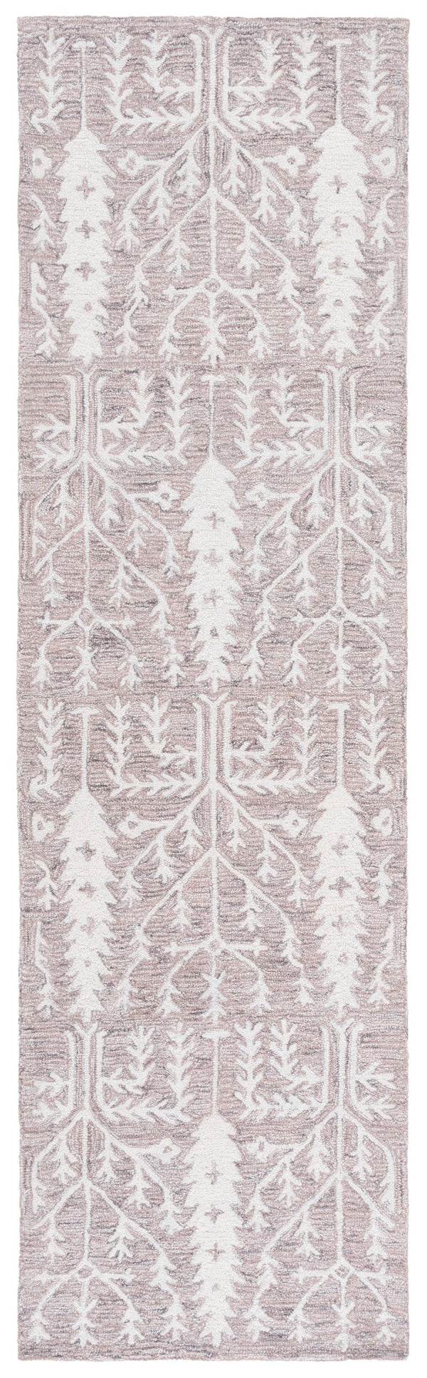 Safavieh Jardin Hand-tufted Runner Rug - Elegant Forestry Design For Timeless Luxury In Your Home Decor Purple ,Ivory 80% Wool 10% Cotton Jar852v-28
