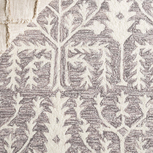 Safavieh Jardin Hand-tufted Runner Rug - Elegant Forestry Design For Timeless Luxury In Your Home Decor Purple ,Ivory 80% Wool 10% Cotton Jar852v-5