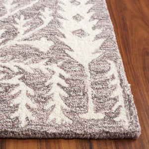 Safavieh Jardin Elegant Hand-tufted Area Rug With Botanical Design For Timeless Home Decor And Comfort Purple ,Ivory 80% Wool 10% Cotton Jar852v-6sq