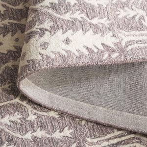 Safavieh Jardin Elegant Hand-tufted Area Rug With Botanical Design For Timeless Home Decor And Comfort Purple ,Ivory 80% Wool 10% Cotton Jar852v-6sq