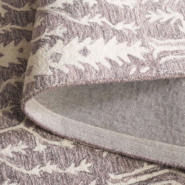 Safavieh Jardin Elegant Hand-tufted Area Rug With Botanical Design For Timeless Home Decor And Comfort Purple ,Ivory 80% Wool 10% Cotton Jar852v-6sq