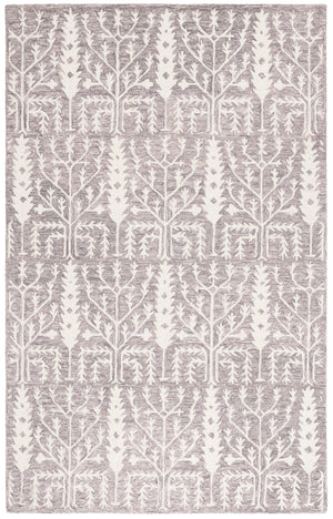 Safavieh Jardin Hand-tufted Runner Rug - Elegant Forestry Design For Timeless Luxury In Your Home Decor Purple ,Ivory 80% Wool 10% Cotton Jar852v-5