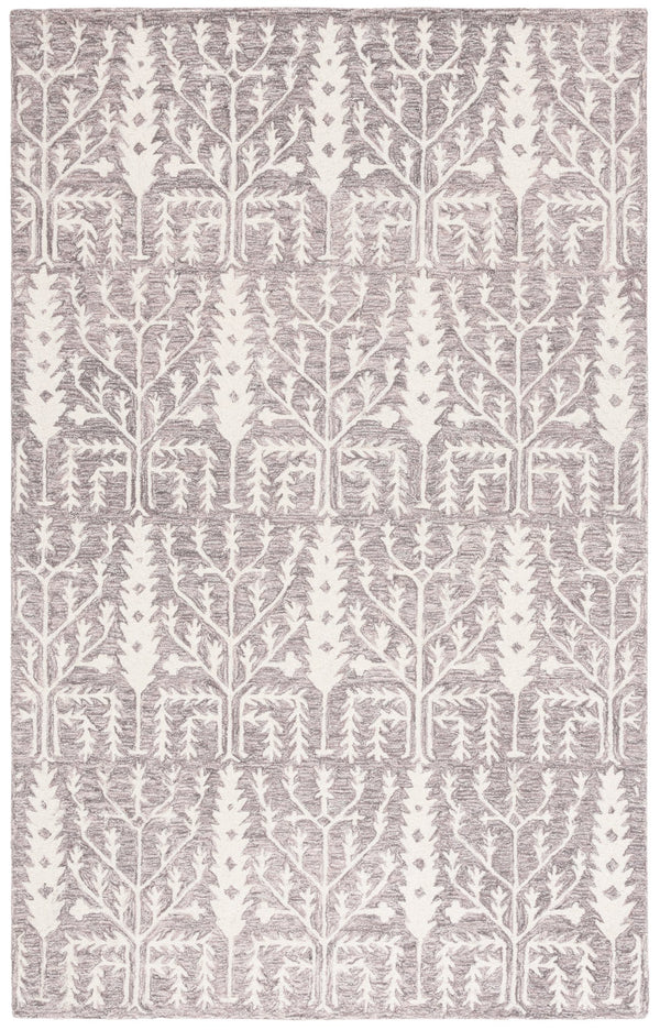 Safavieh Jardin Hand-tufted Runner Rug - Elegant Forestry Design For Timeless Luxury In Your Home Decor Purple ,Ivory 80% Wool 10% Cotton Jar852v-5