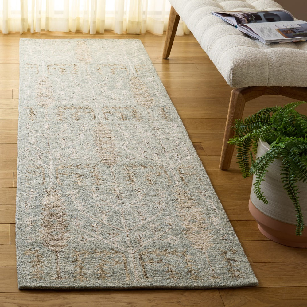 Safavieh Jardin Elegant Hand-tufted Area Rug With Botanical Design For Timeless Home Decor And Comfort Green ,Beige 80% Wool 10% Cotton Jar852y-6