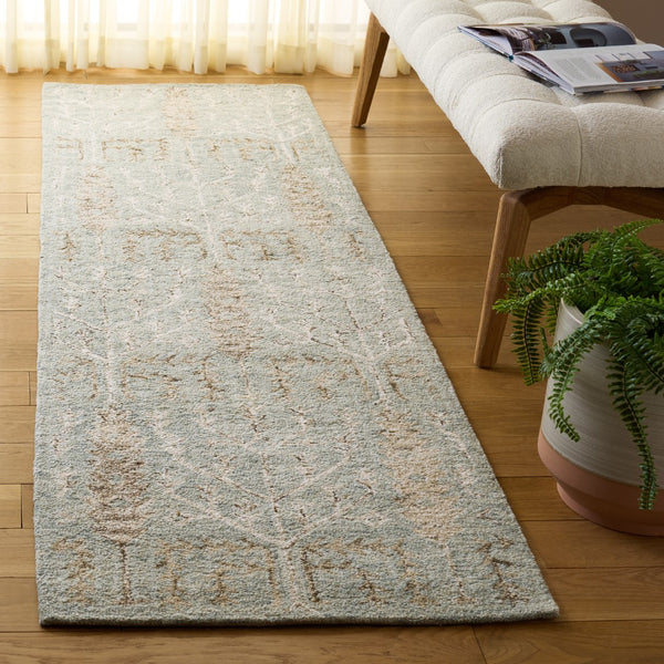 Safavieh Jardin Elegant Hand-tufted Area Rug With Botanical Design For Timeless Home Decor And Comfort Green ,Beige 80% Wool 10% Cotton Jar852y-6