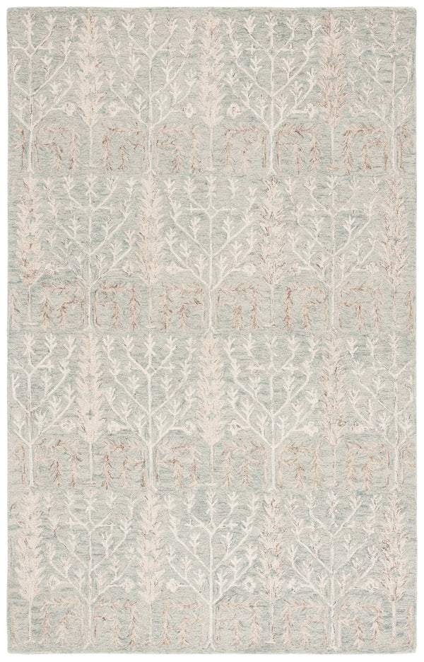 Safavieh Jardin Hand-tufted Runner Rug - Elegant Forestry Design For Timeless Luxury In Your Home Decor Green ,Beige 80% Wool 10% Cotton Jar852y-5