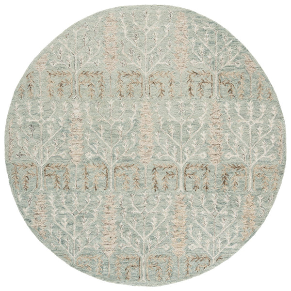 Safavieh Jardin Hand-tufted Runner Rug - Elegant Forestry Design For Timeless Luxury In Your Home Decor Green ,Beige 80% Wool 10% Cotton Jar852y-6r