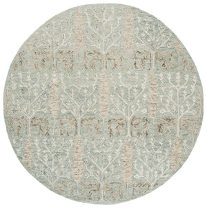 Safavieh Jardin Elegant Hand-tufted Area Rug With Botanical Design For Timeless Home Decor And Comfort Green ,Beige 80% Wool 10% Cotton Jar852y-6