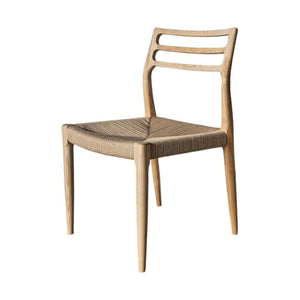 Lh Imports Java Dining Chair - Elegant Solid Ash Wood Frame With Hand-woven Design For Timeless Décor Brown Ash Wood,Natural Paper Rope Jav025-nat