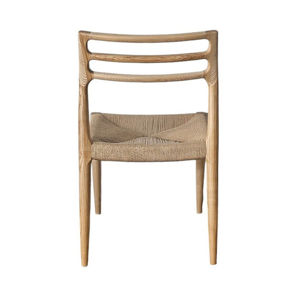 Lh Imports Java Dining Chair - Elegant Solid Ash Wood Frame With Hand-woven Design For Timeless Décor Brown Ash Wood,Natural Paper Rope Jav025-nat