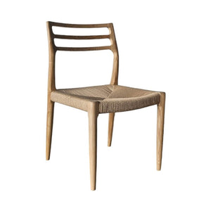 Lh Imports Java Dining Chair - Elegant Solid Ash Wood Frame With Hand-woven Design For Timeless Décor Brown Ash Wood,Natural Paper Rope Jav025-nat