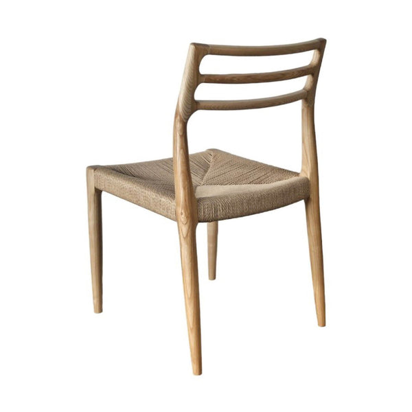 Lh Imports Java Dining Chair - Elegant Solid Ash Wood Frame With Hand-woven Design For Timeless Décor Brown Ash Wood,Natural Paper Rope Jav025-nat