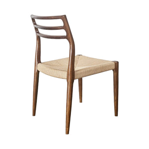Lh Imports Java Dining Chair - Elegant Solid Ash Wood Frame With Hand-woven Design For Timeless Décor Brown Ash Wood,Natural Paper Rope Jav025-wal